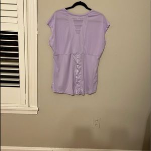 Athletic Shirt by champion.  Size XXL-  Lilac color, reflective grey stripe